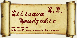 Milisava Mandžukić vizit kartica